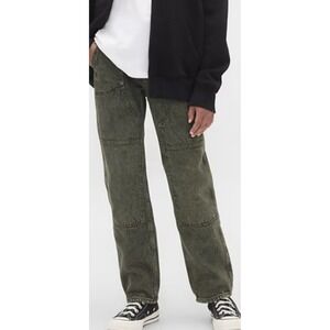 Gap Kids Boys 12 Adjustable Waist 90's Original Straight Green Carpenter Jeans